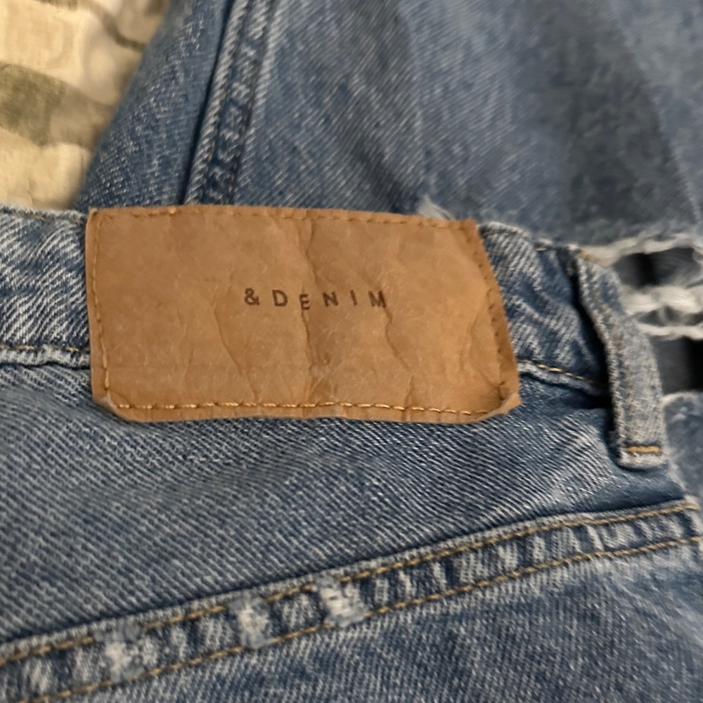 High Rise Distressed Blue Jeans - Picture 3 of 4